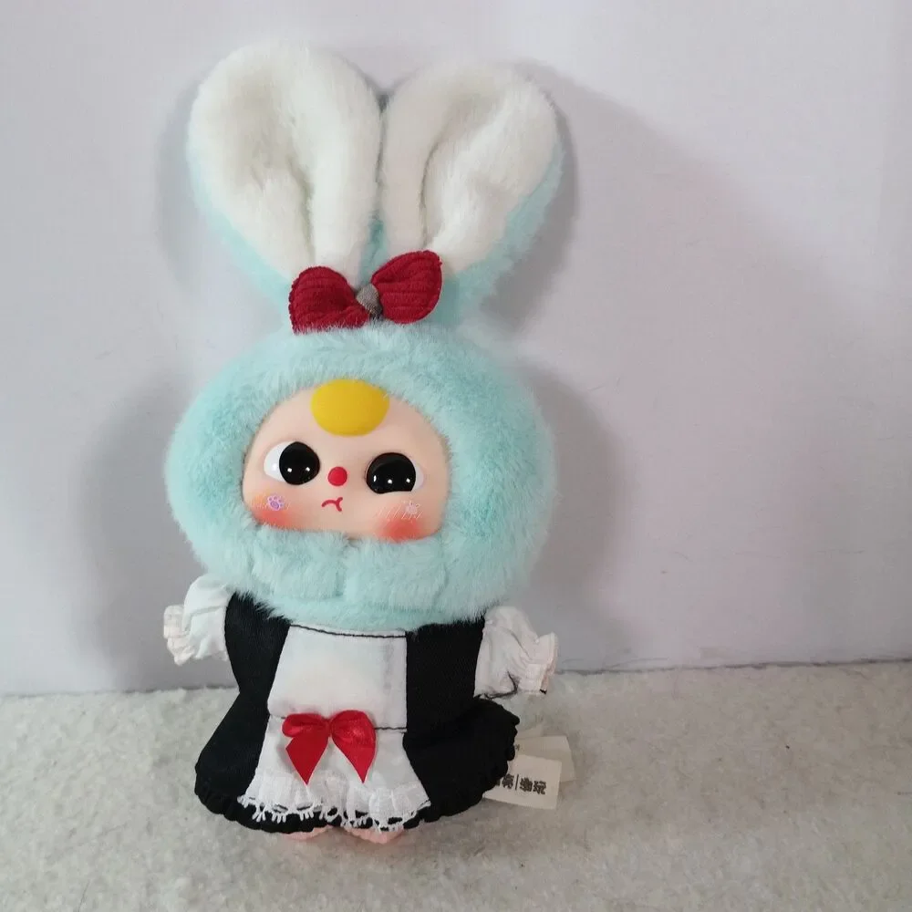 Baby Three Cure Planet Blue Bunny Maid Plush Pendant Rabbit Bag Charm Kawaii